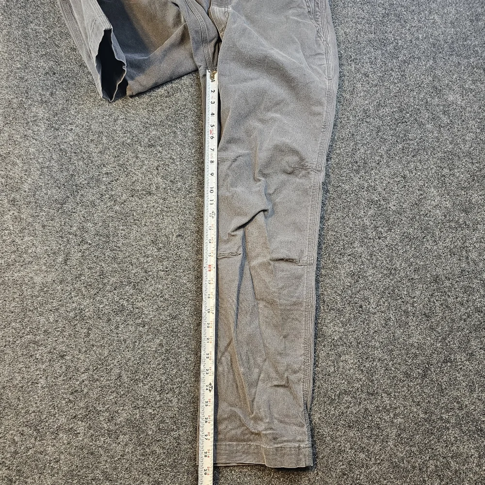 Carhartt Mens 40x30 Gray Straight Fit‎ Work Pants Stretch Canvas Utility